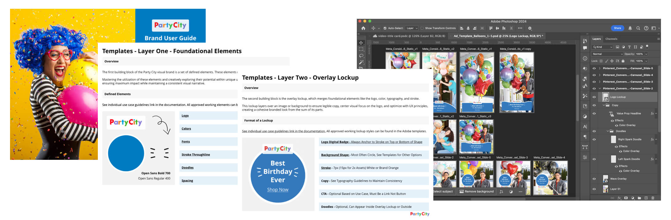 Sample of Deliverables From Project - Brand Playbook and Template Screens