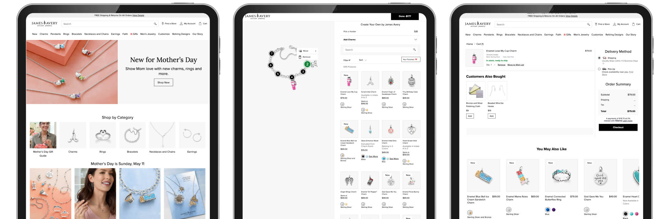 Wireframes of Homepage, PLP, and Checkout Page