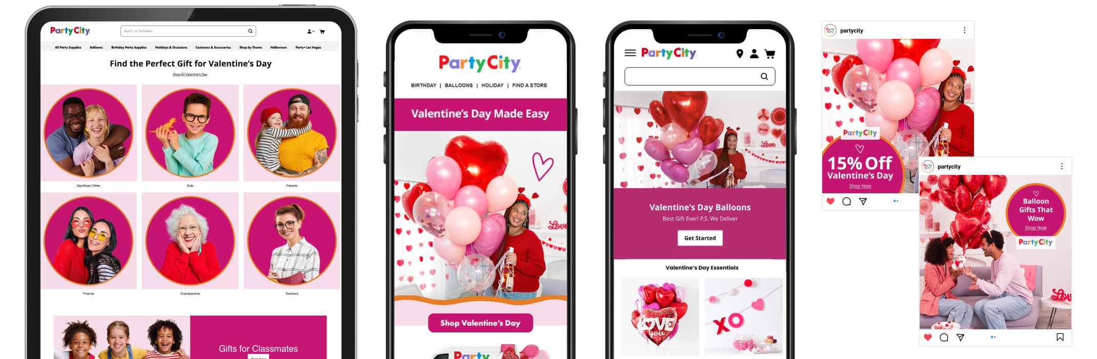 Valentine's Day Campaign Omni-Channel Examples (Web, Email, Social)